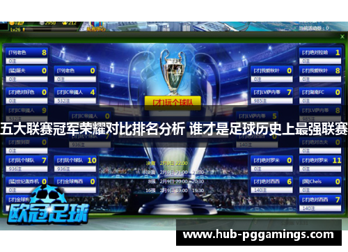五大联赛冠军荣耀对比排名分析 谁才是足球历史上最强联赛