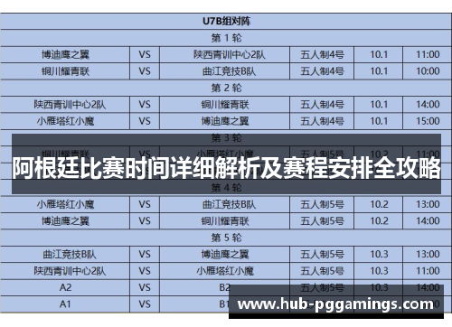 阿根廷比赛时间详细解析及赛程安排全攻略
